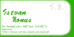 istvan monus business card